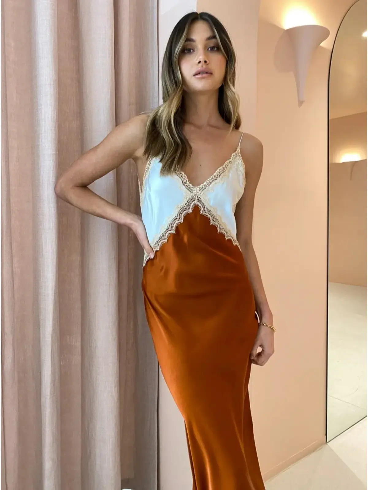 Ginia Sadie Dress Breeze/Picante Size AU 6 - Image 3