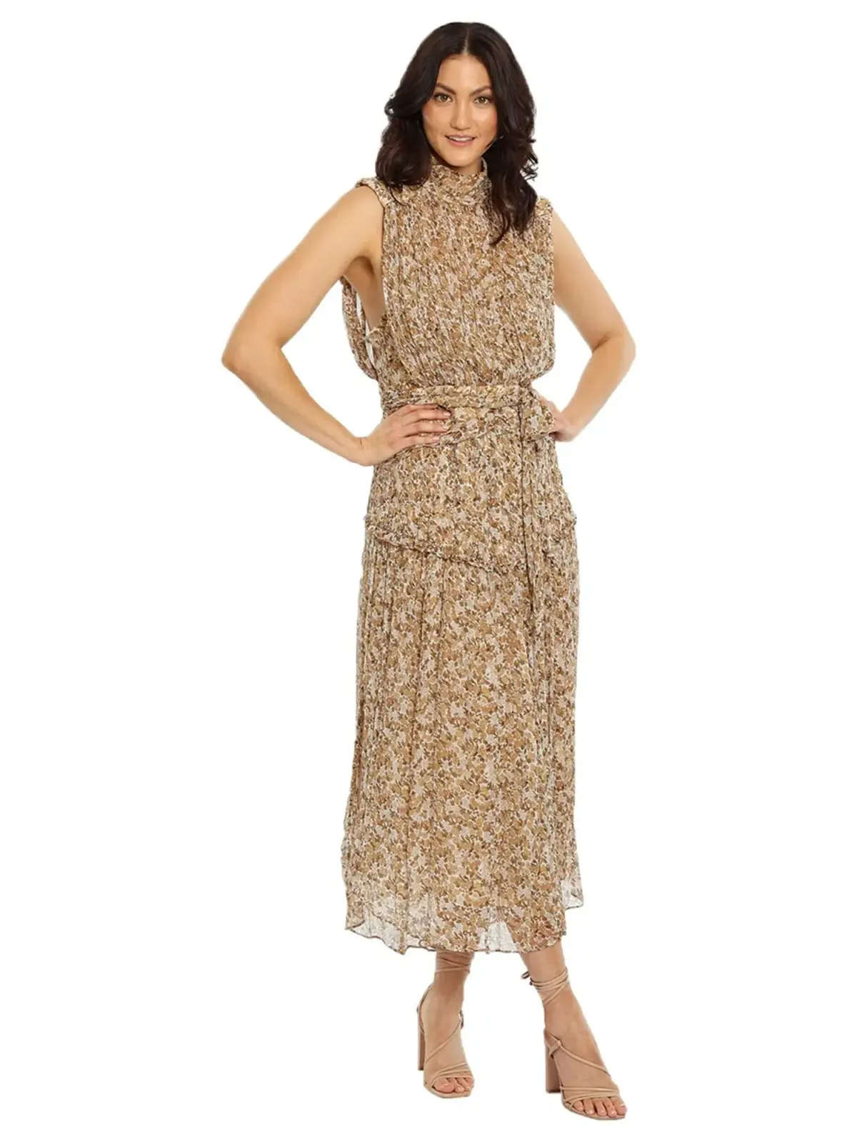 Shona Joy Ambar Midi Dress Ambar Floral Print Size AU 10 - Image 1