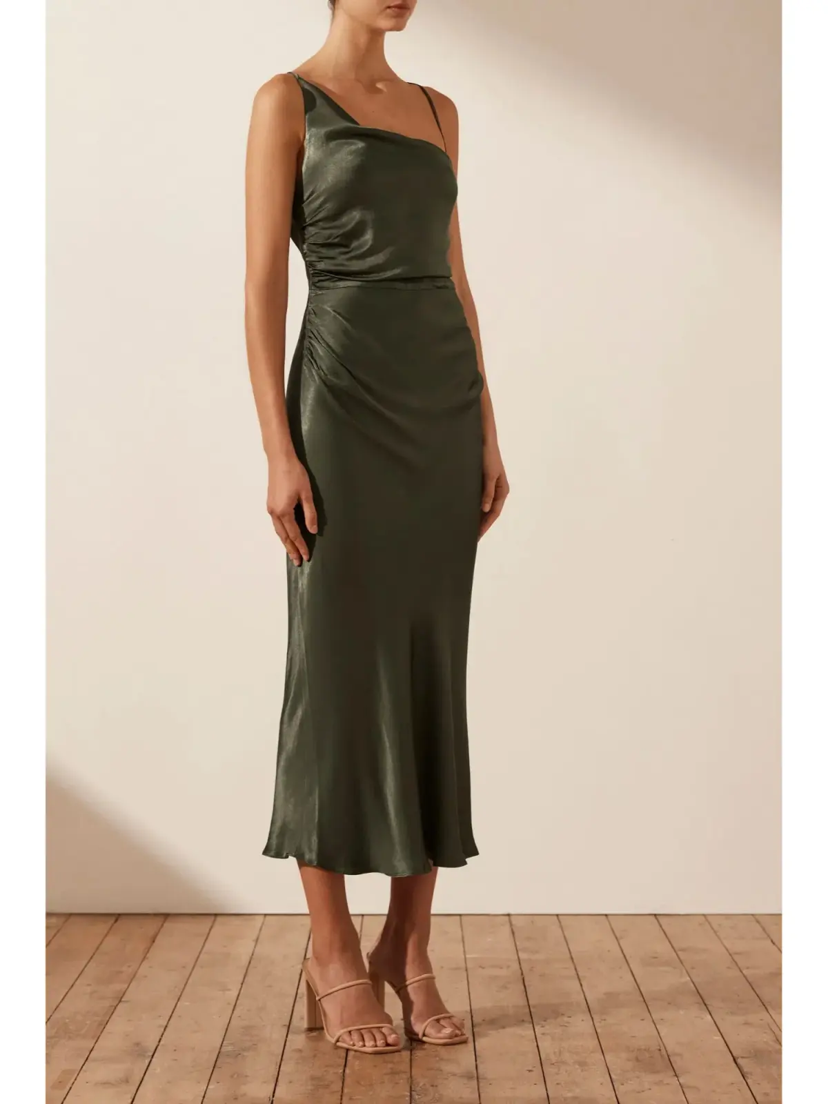 Shona Joy Giorgia Cowl Midi Dress in Forest Size AU 12 - Image 2