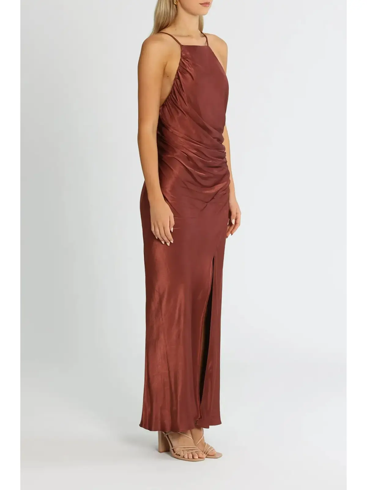 Shona Joy Thalia Bias Midi Dress in Sangria Size AU 10 - Image 2