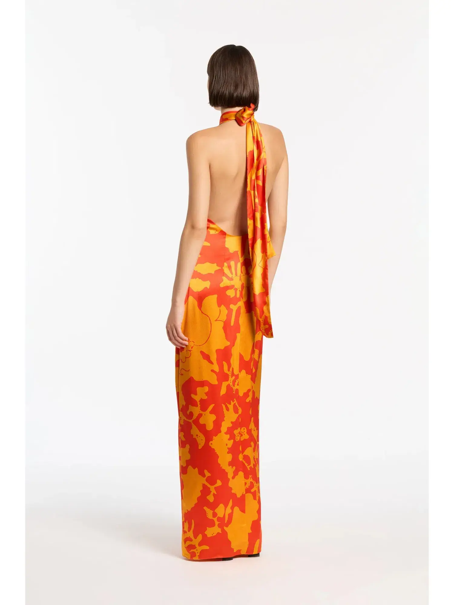 Sir the Label Armel Halter Dress in Orange Size 2 / AU 10 - Image 3