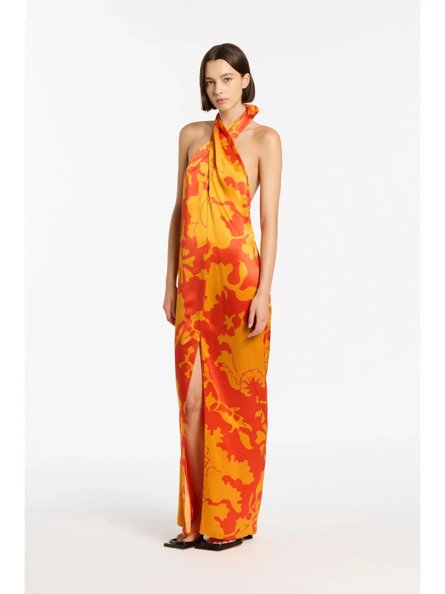 Sir the Label Armel Halter Dress in Orange Size 2 / AU 10 - Image 1