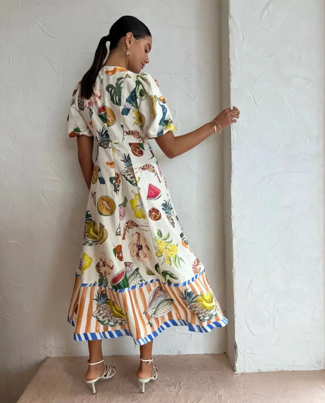 Alemais Theo Midi Dress Print Size AU 10 for rent on The Volte - main image