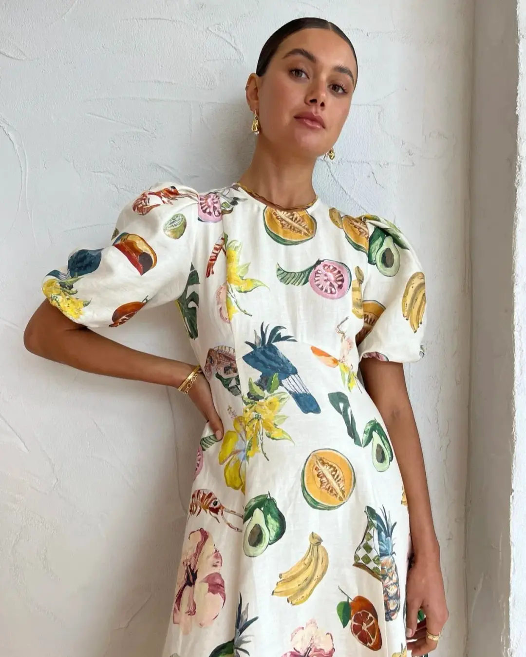 Alemais Theo Midi Dress Print Size AU 10 for rent on The Volte - main image