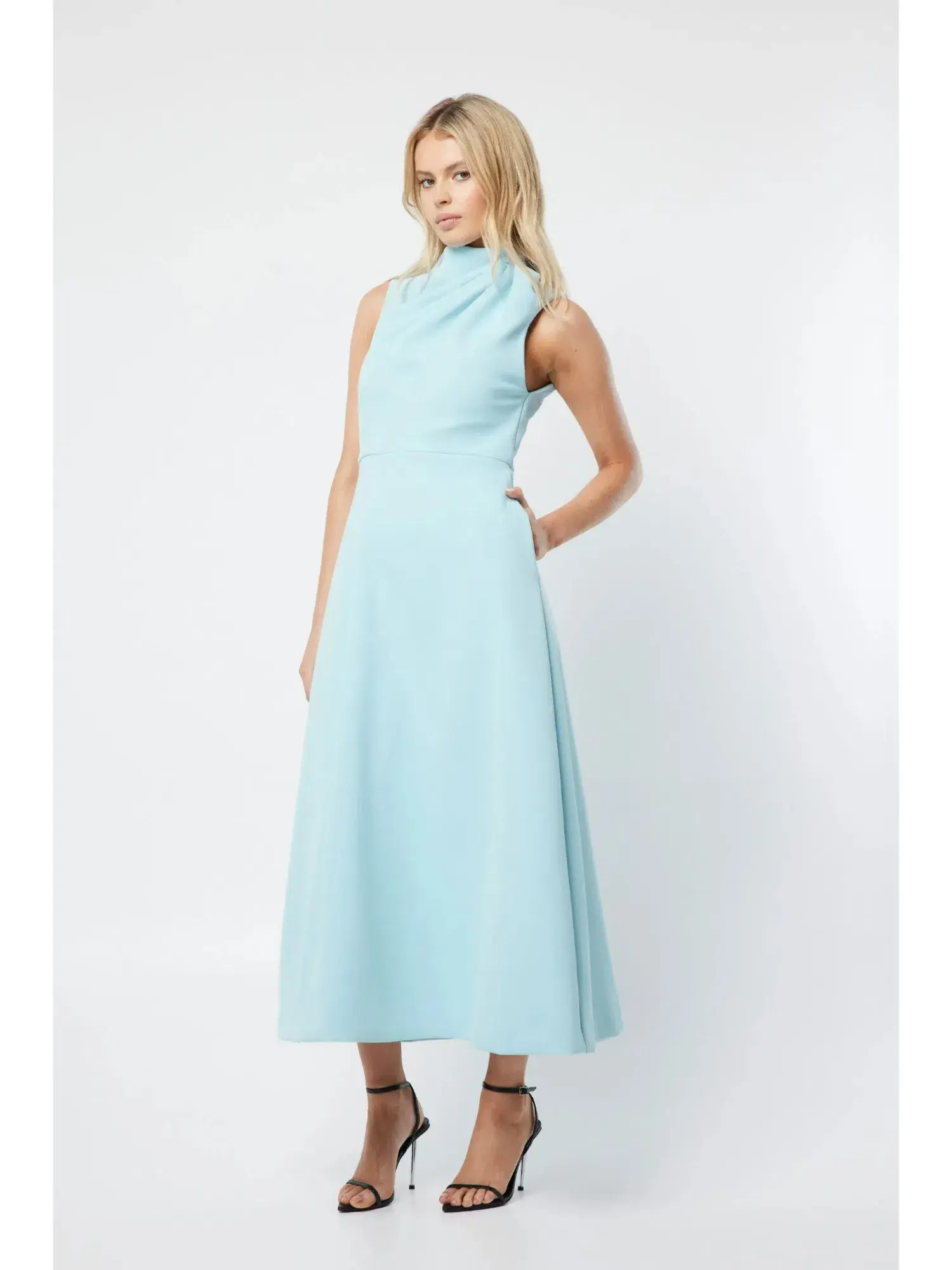 Mossman Cosmic Maxi Dress Mist Blue Size AU 8 - Image 1