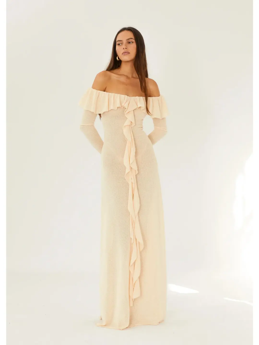 Arcina Ori Mila Dress In Beige Size S / AU 8 for rent on The Volte - main image