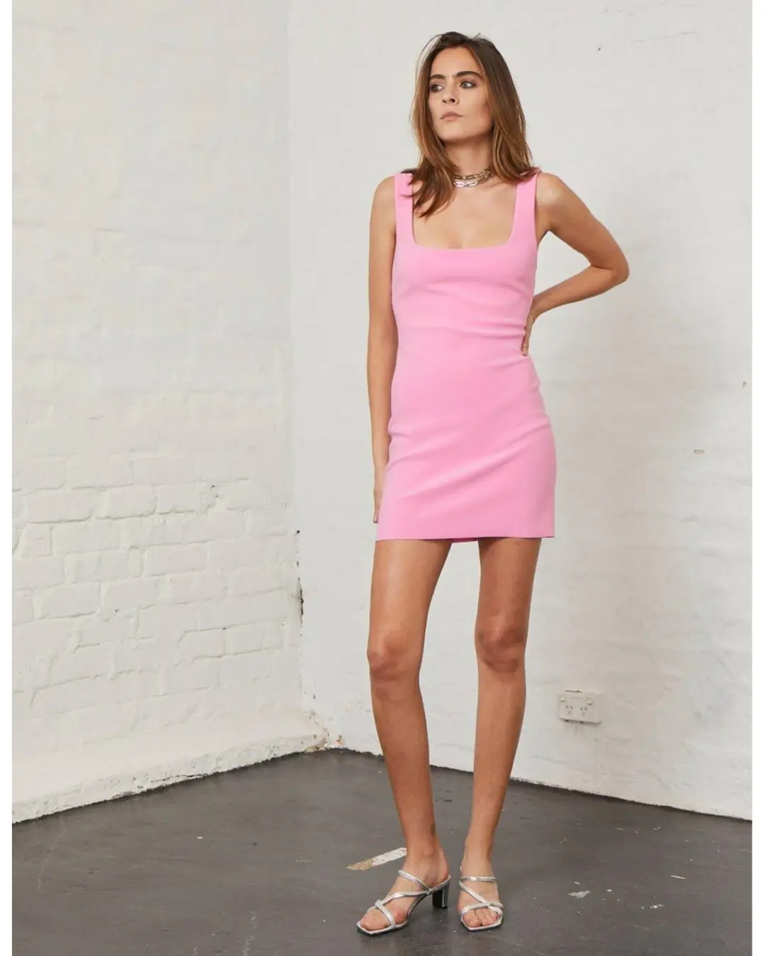 Bec & Bridge Margaux Mini Dress Pink Size AU 6 for rent on The Volte - main image