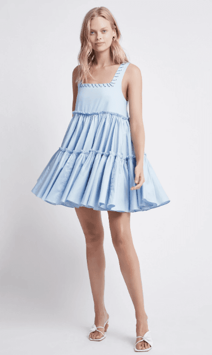 Aje Hushed Mini Dress Blue Size 6 - Image 1
