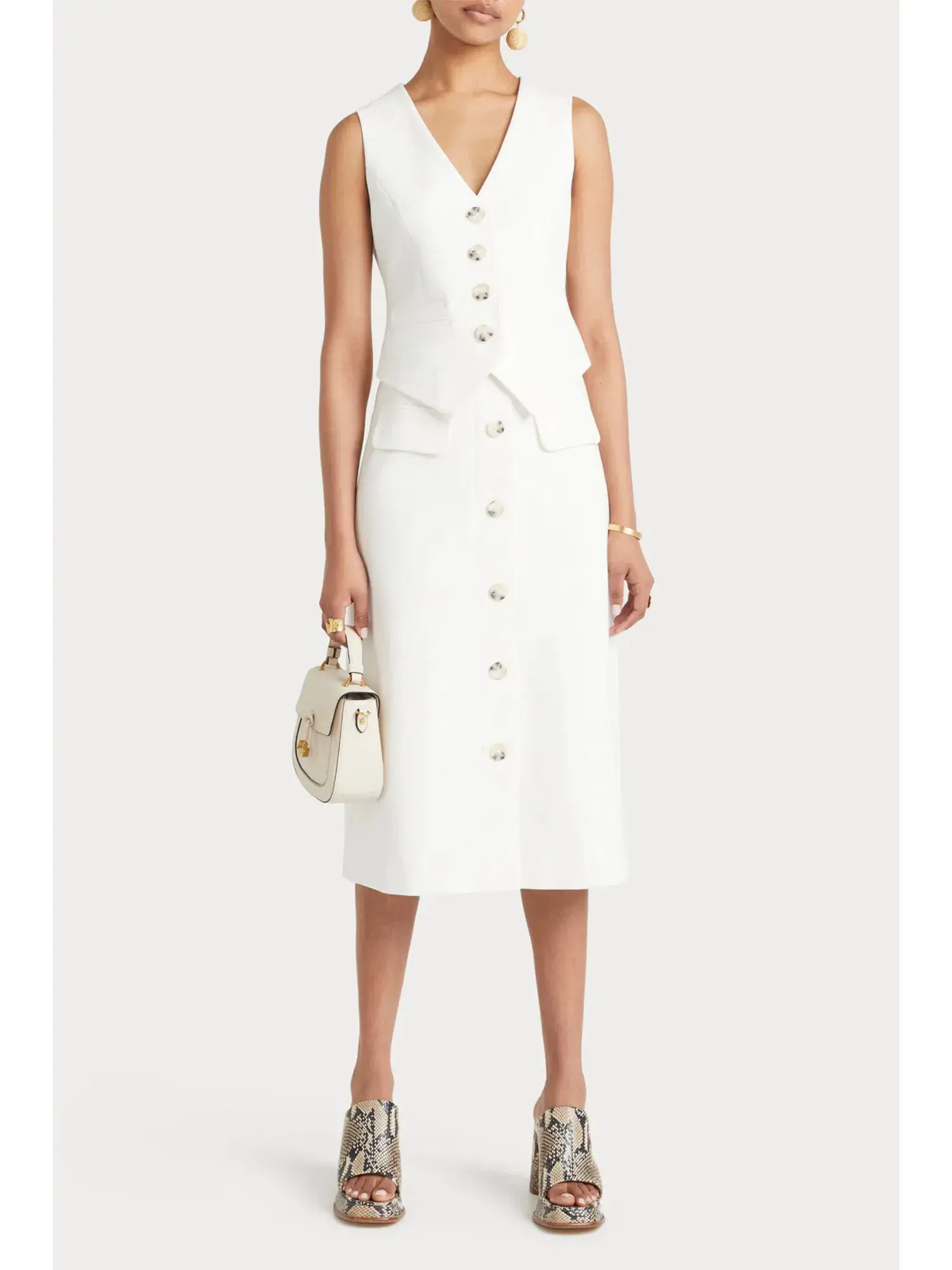 Husk Maya Waistcoat & Skirt in White Size AU 8 - Image 1