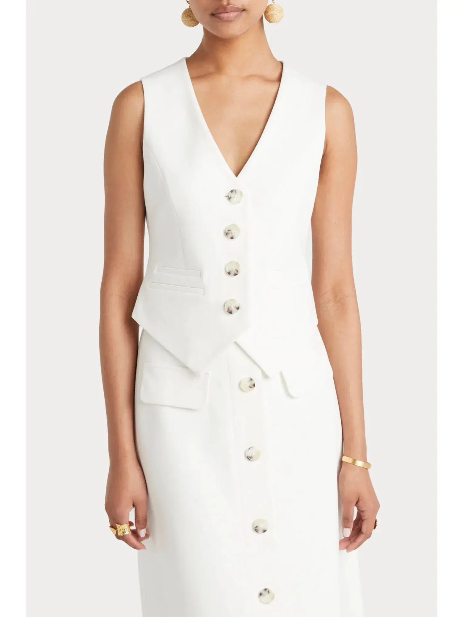 Husk Maya Waistcoat & Skirt in White Size AU 8 - Image 2