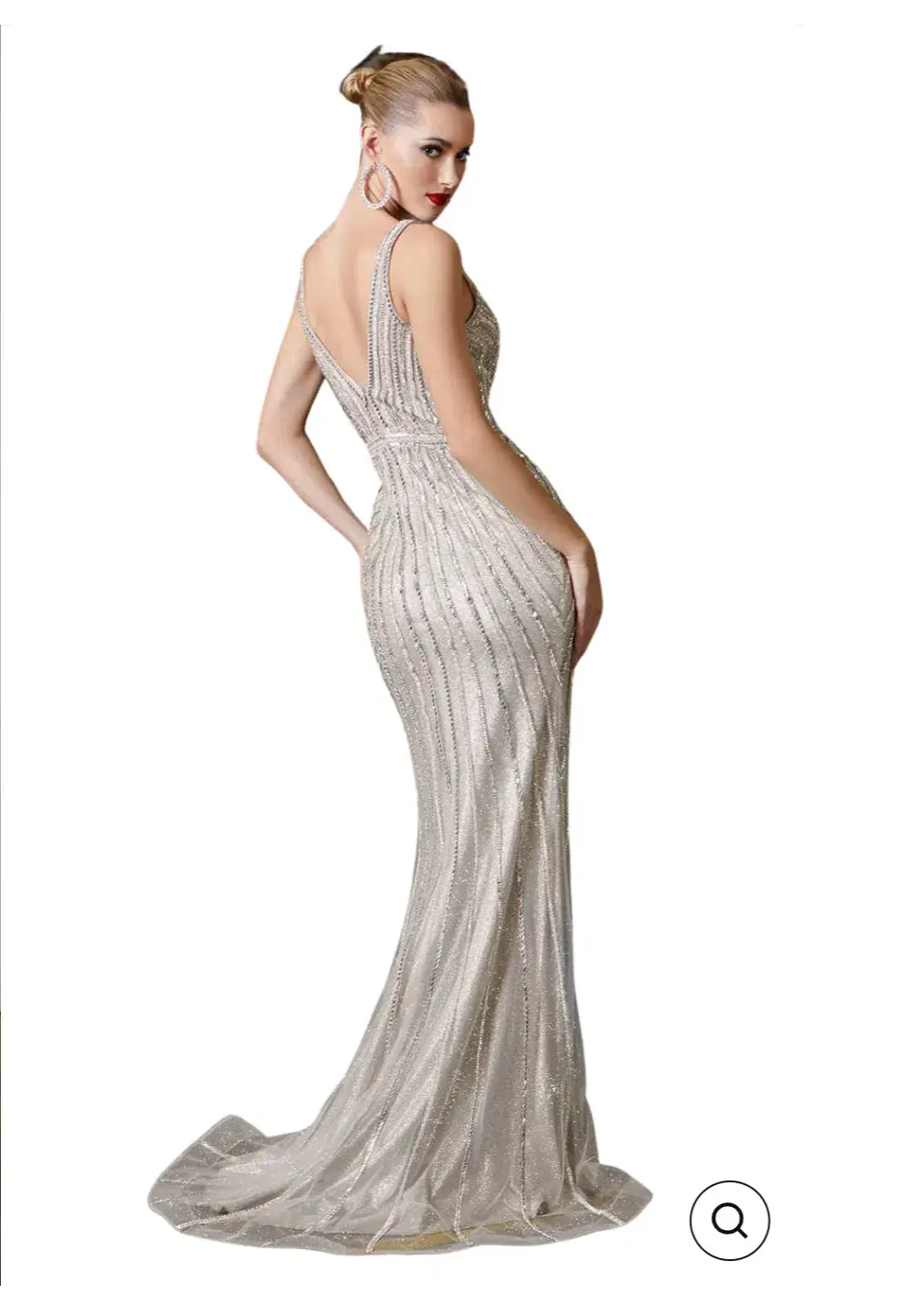 Charlize Gown Platinum/Nude Size 8 - Image 2