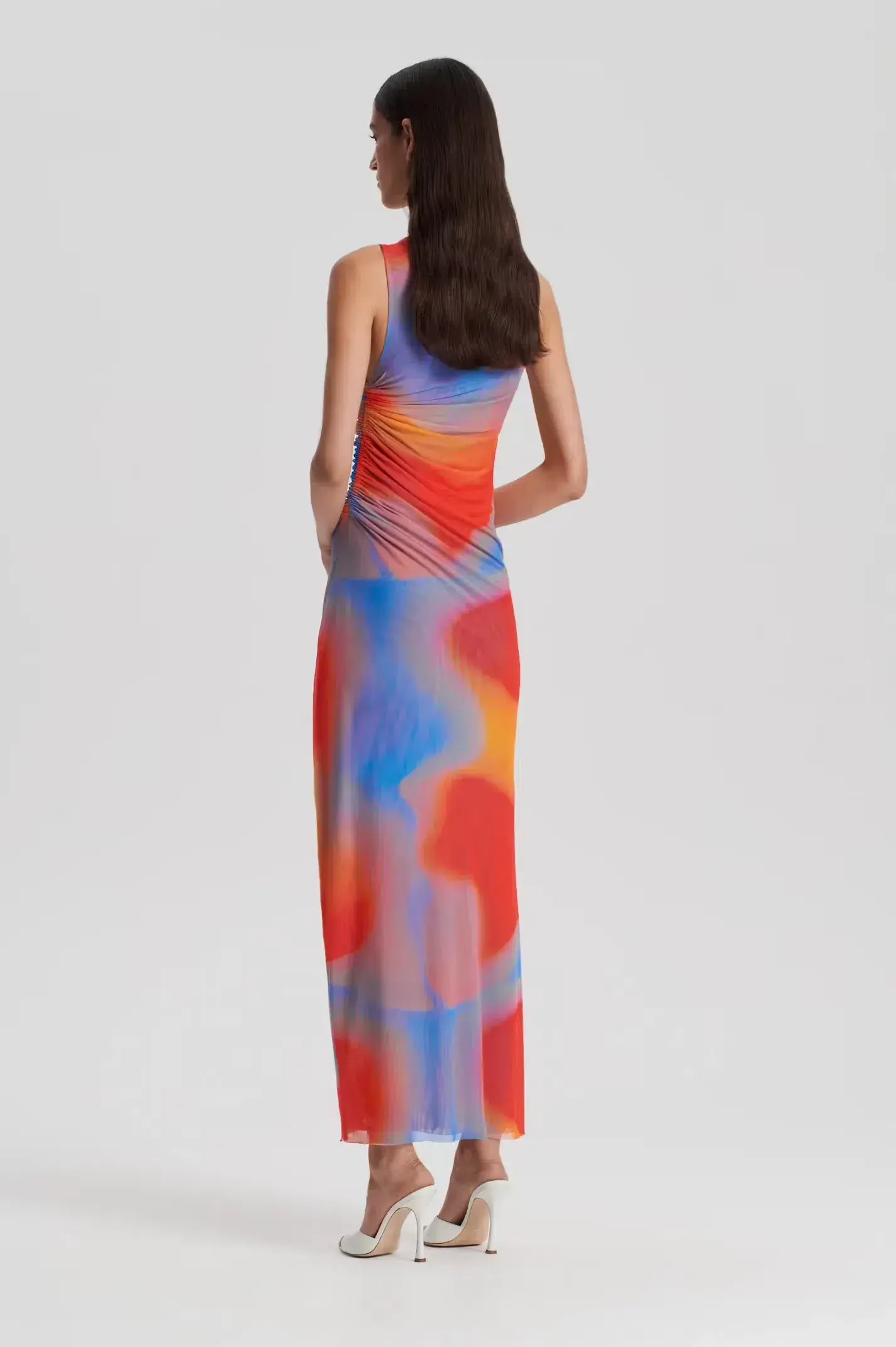 Scanlan Theodore The Italian Watercolour Print Dress  Blue/Red Size 12 - Image 2