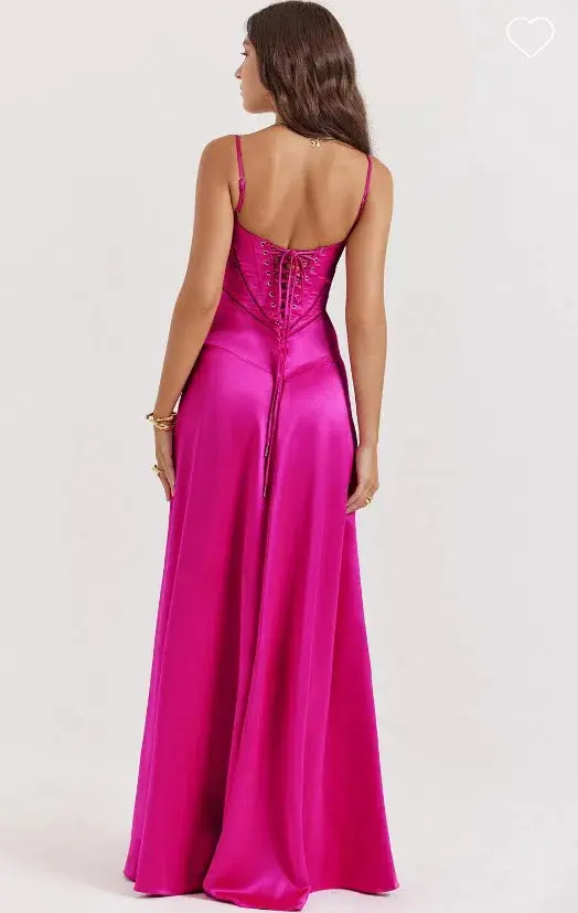 House of CB Anabella Gown Fuchsia Size L/Au 12  - Image 2