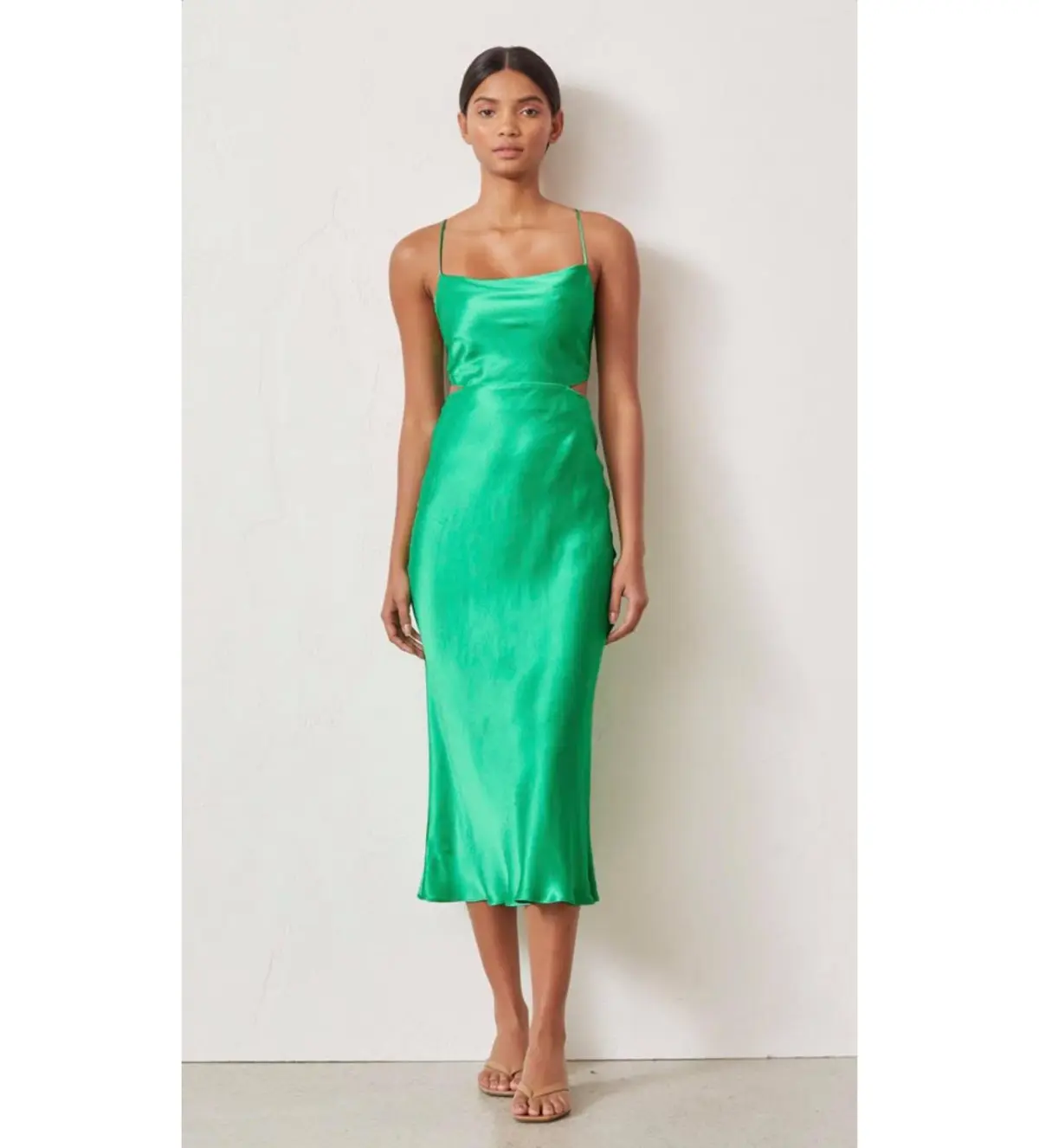 Bec 8 Bridge Loren Midi Dress  Emerald Green Size 8  - Image 1