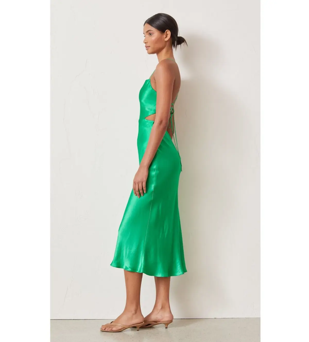 Bec 8 Bridge Loren Midi Dress  Emerald Green Size 8  - Image 2