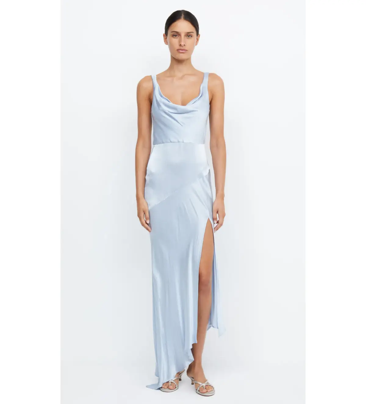 Bec & Bridge Moon Dance Cowl Dress Dusty Blue Size 10 - Image 1