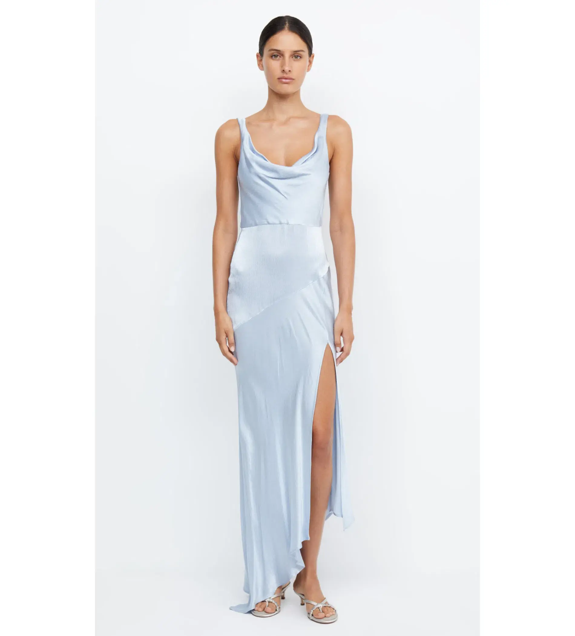 Bec & Bridge Moon Dance Cowl Dress Dusty Blue Size 10 - Image 1