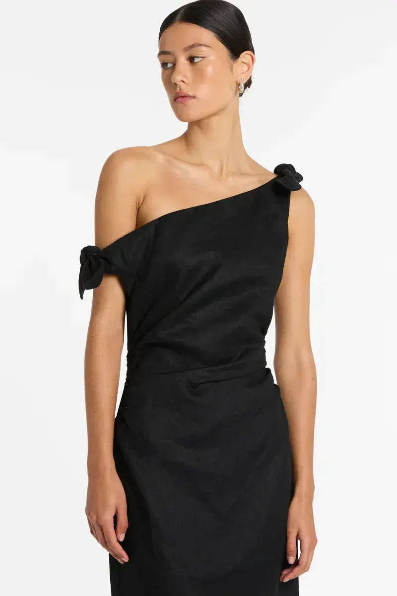 Sir The Label Bettina Off Shoulder Dress In Black Size 12 - Image 2