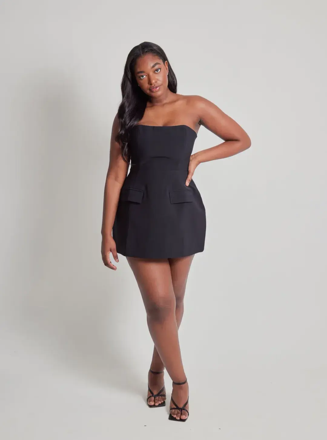 Odd Muse The Ultimate Muse Strapless Dress in Black Size 14 for rent on The Volte - main image