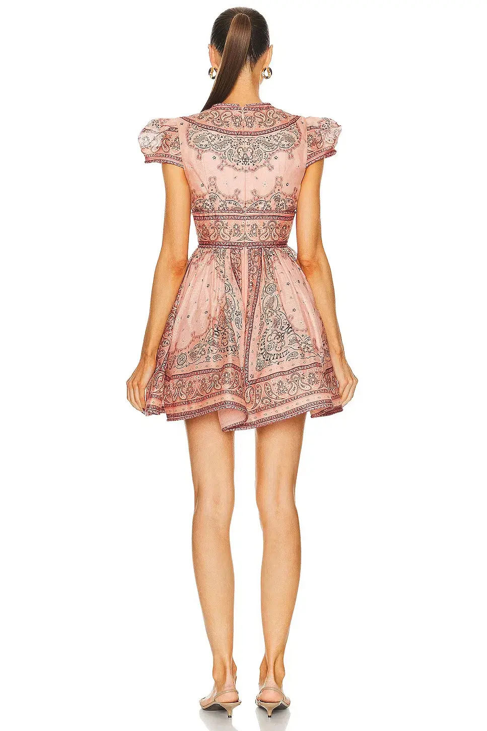 Zimmermann Matchmaker Structured Mini Dress Pink Bandana Print Size 2 / AU 12 - Image 2