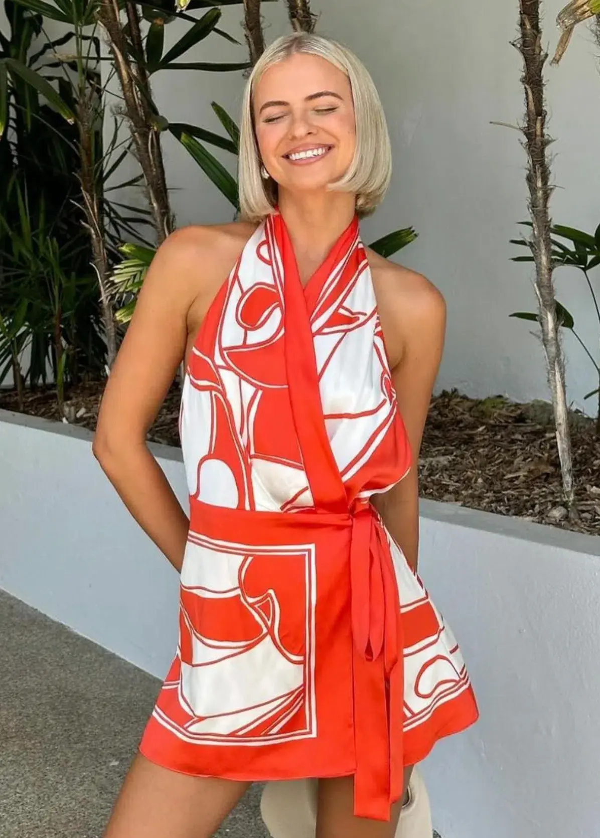 Sir the Label Ramona Wrap Mini Dress Orange Size 10 - Image 6