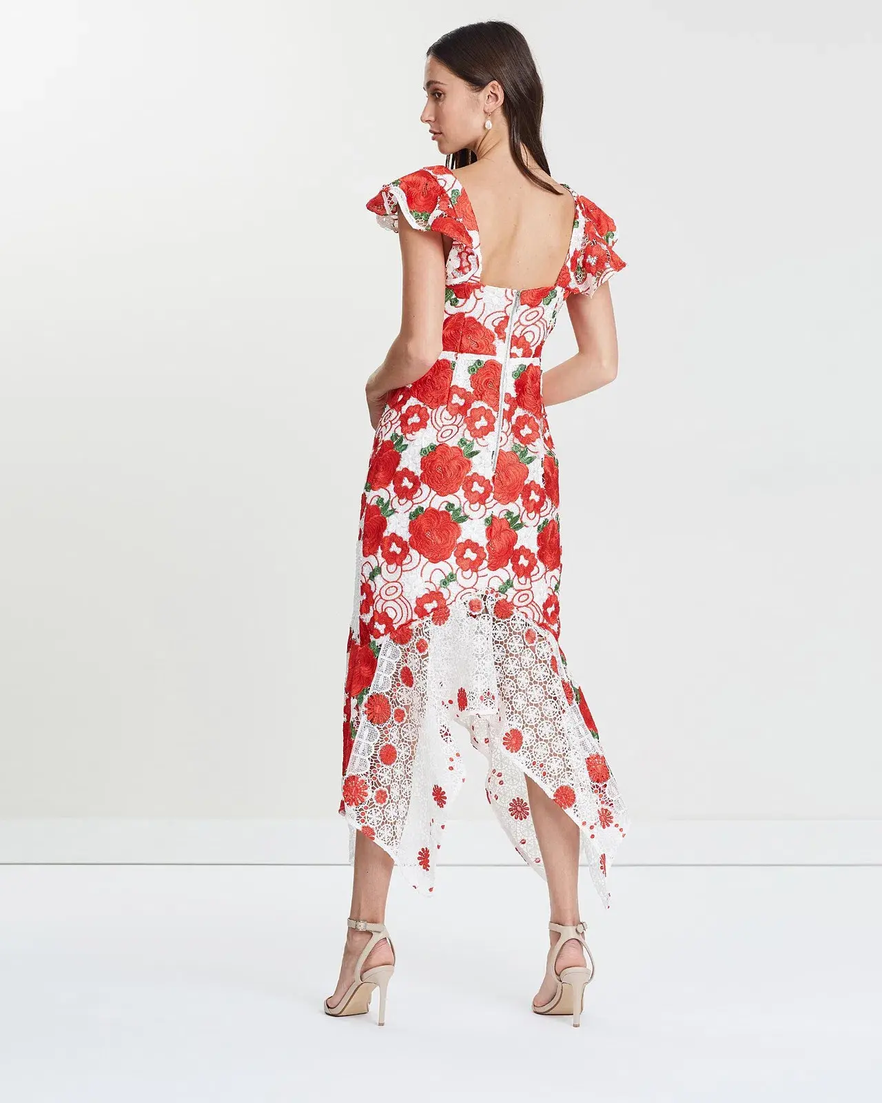 Mossman Roses are Red Dress Floral Size 6 - Image 3