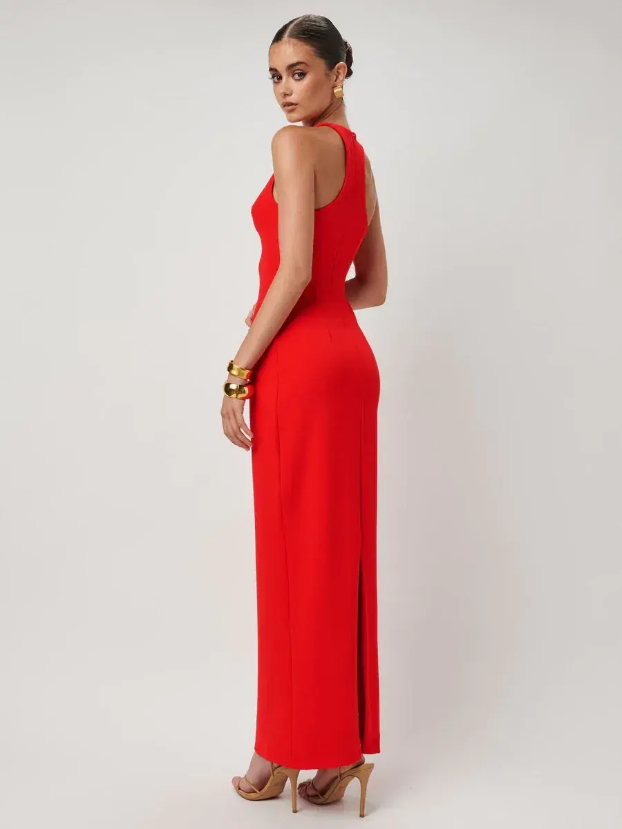 Effie Kats Eiza Gown Cherry Red Size 10 - Image 3