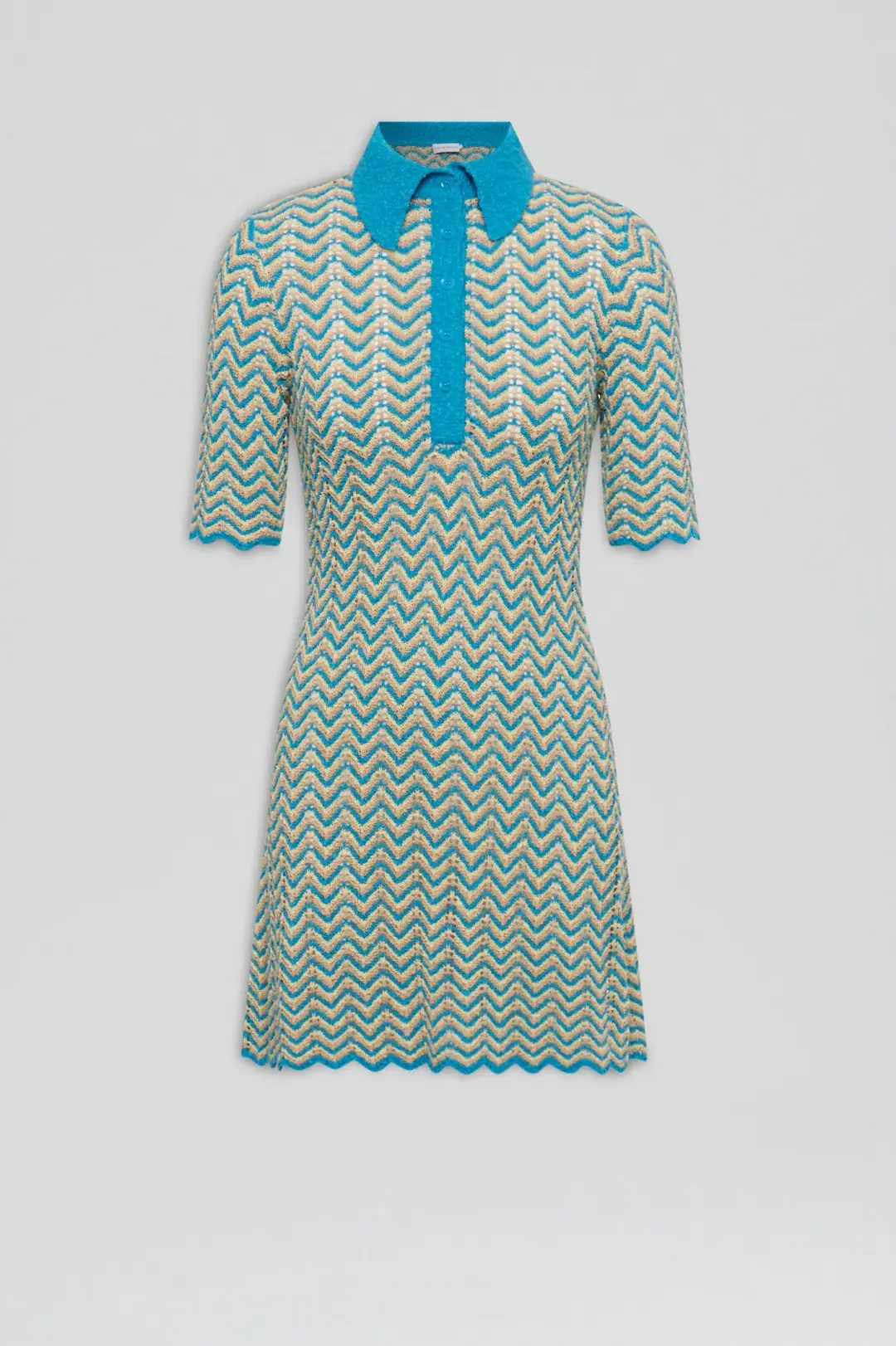 Scanlan Theodore Knit Shirt Dress Turquoise Size XS/ AU 6 for rent on The Volte - main image