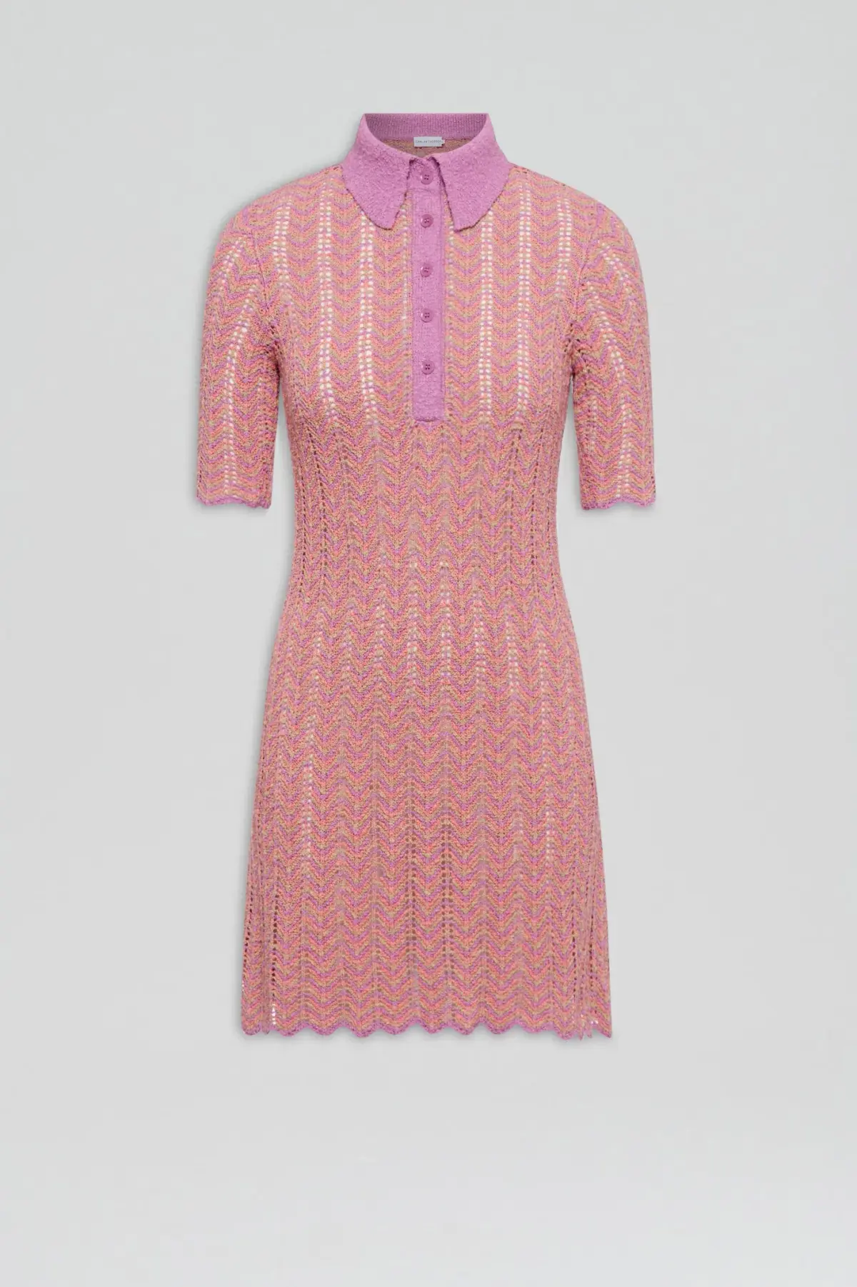 Scanlan Theodore Knit Shirt Dress Pink Size XS/ AU 8 - Image 8