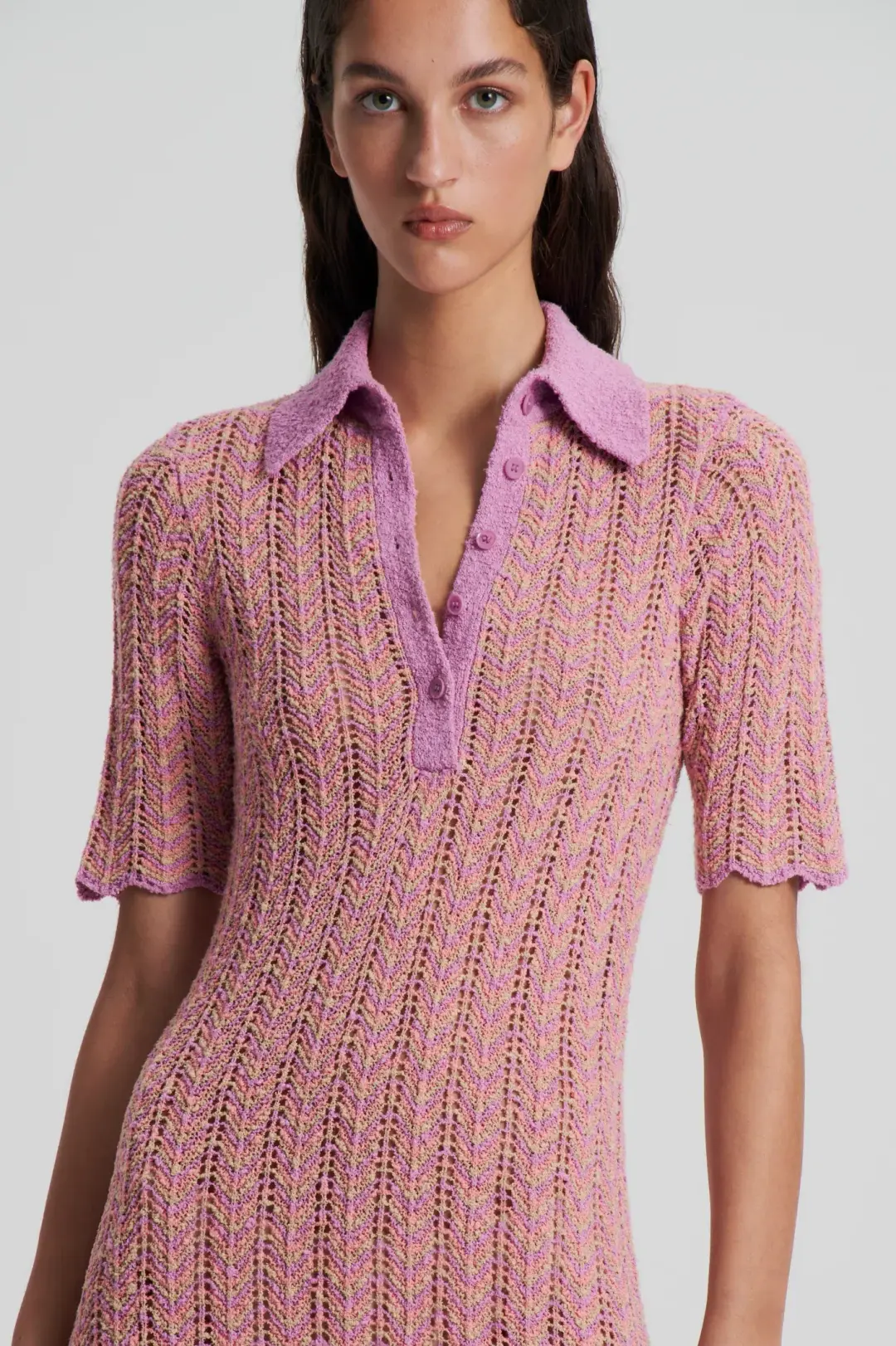 Scanlan Theodore Knit Shirt Dress Pink Size XS/ AU 8 for rent on The Volte - main image