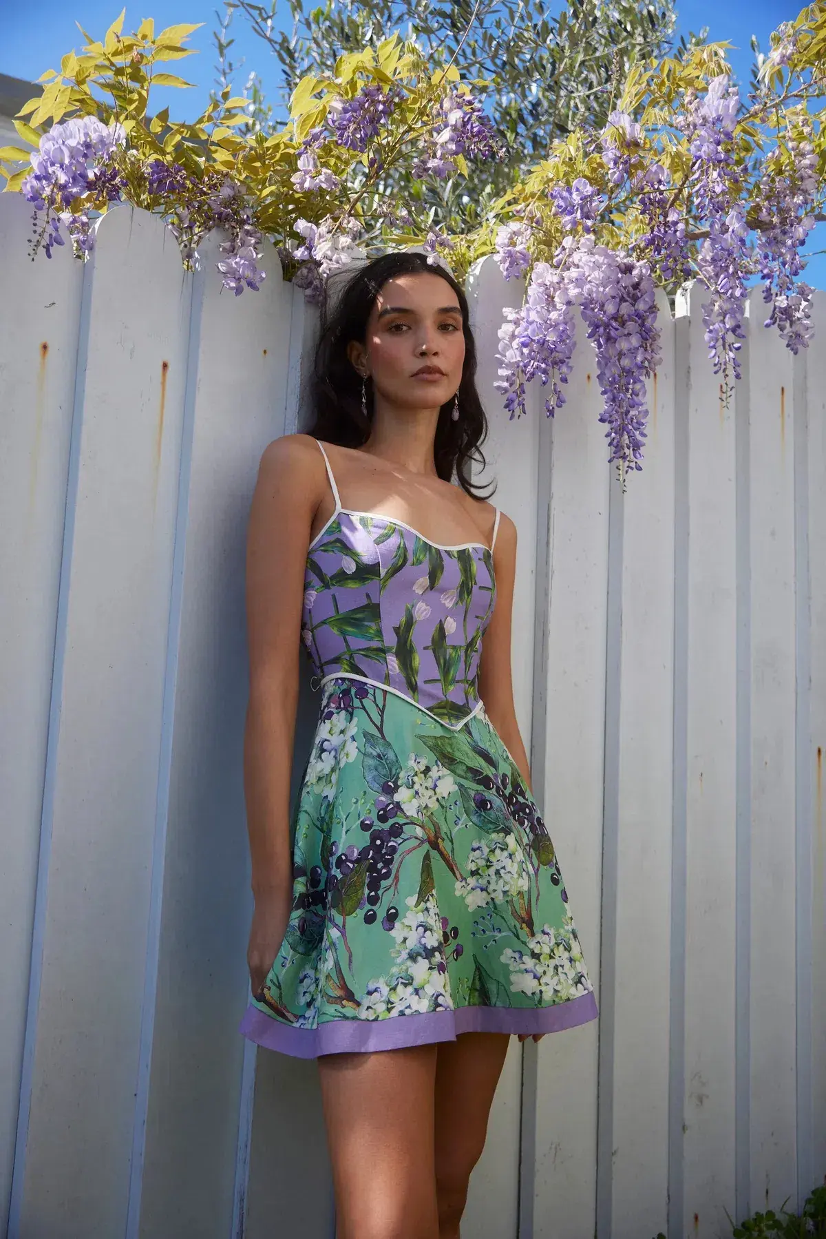 Sonya Moda Betinna Spliced Mini Dress Multi Floral Size 16 - Image 4