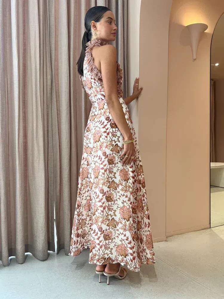 Sonya Ajloon Maxi Dress Floral Print Size 8 - Image 2