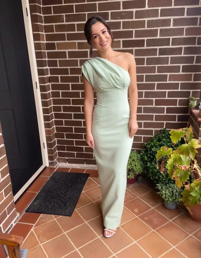 Rachel Gilbert Winnie Gown Seafoam Size 8 - Image 1