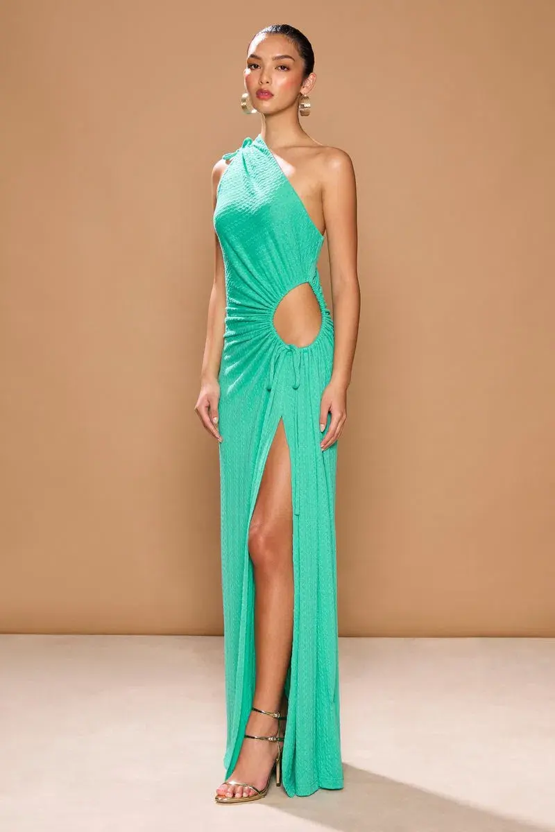 Sonya Moda Nour Knit Dress in Turquoise Size 8 - Image 2