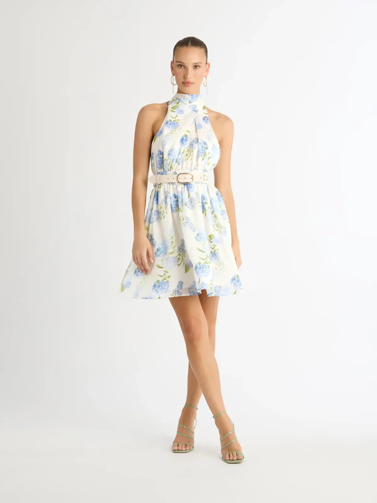 Sheike Blue Bell Mini Dress Floral Size 14 - Image 5