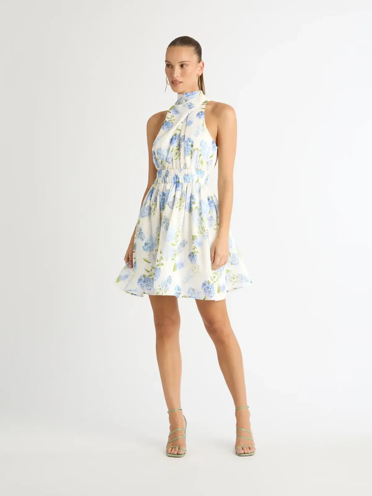Sheike Blue Bell Mini Dress Floral Size 14 - Image 2