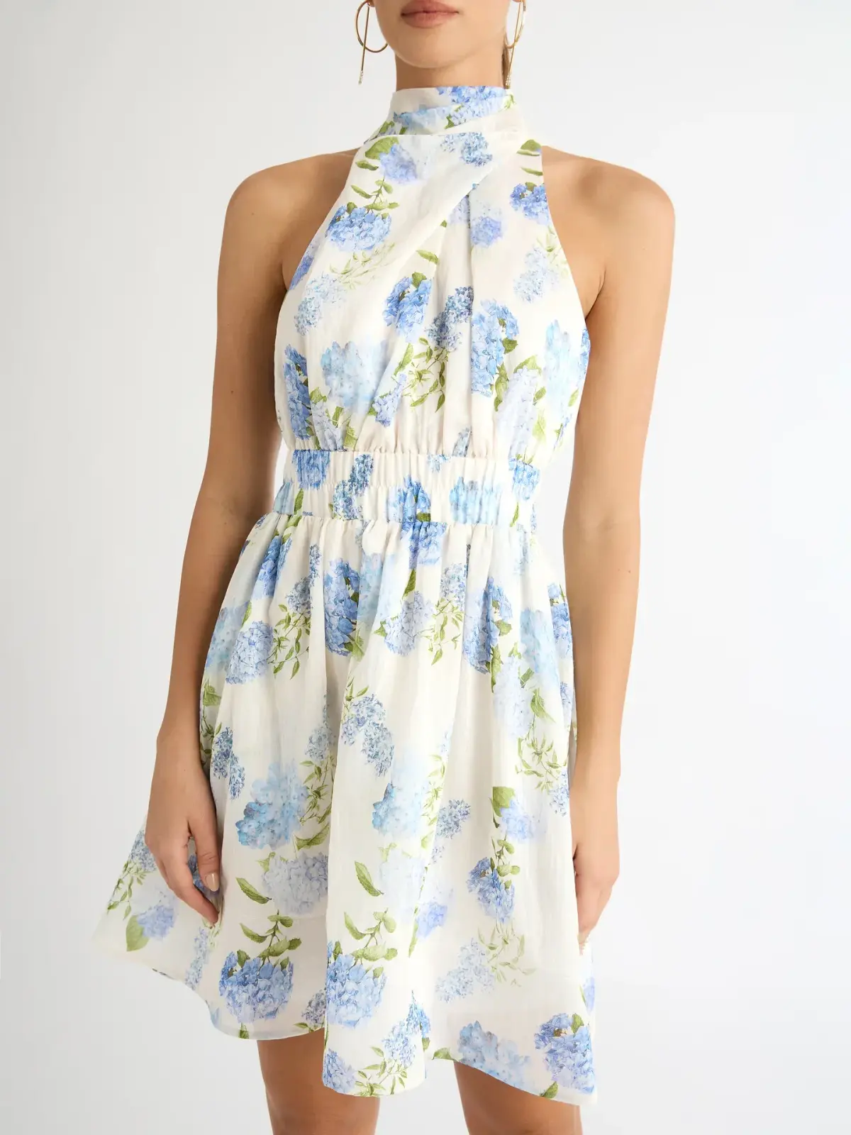 Sheike Blue Bell Mini Dress Floral Size 14 - Image 3