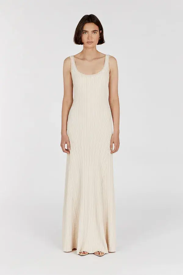 Dissh Bella Knit Maxi Dress Butter Size S / AU 8  for rent on The Volte - main image