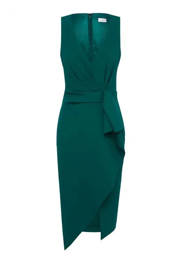Sheike Park Ave Midi Dress Green Size 16 - Image 2