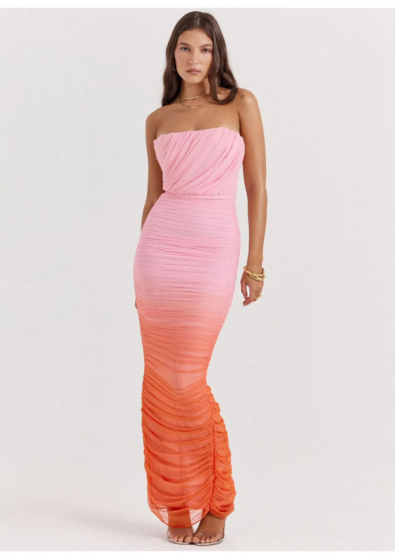 House of CB Sapphire Gathered Maxi Dress Ombre Size 6 - Image 1