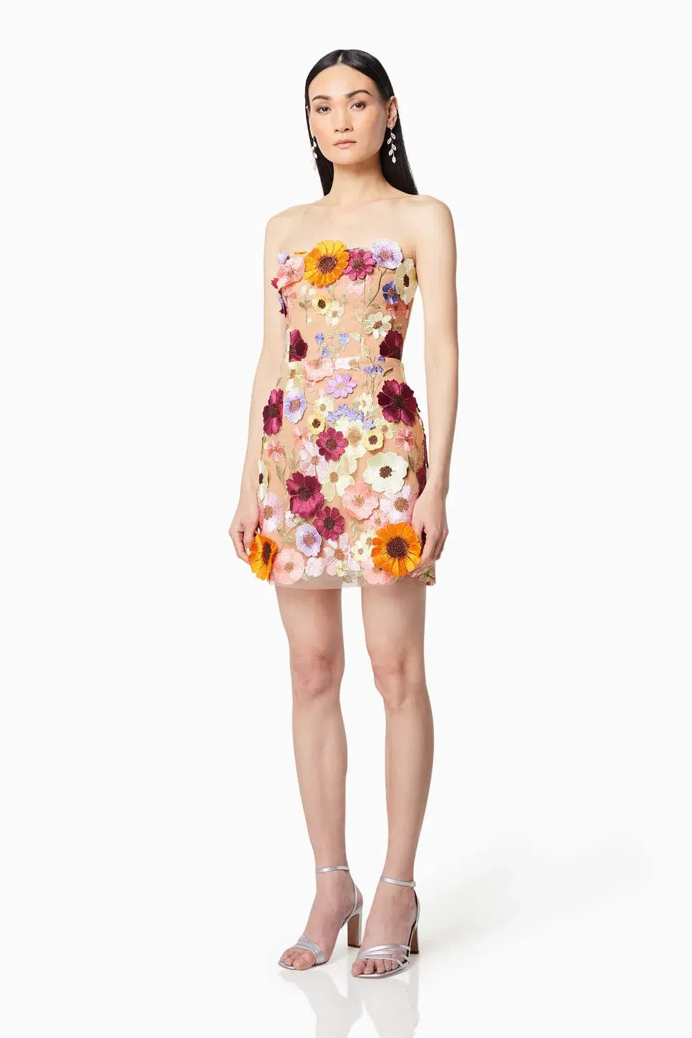 Elliatt Arabella Strapless Mini Dress in Multi Size 10 - Image 1