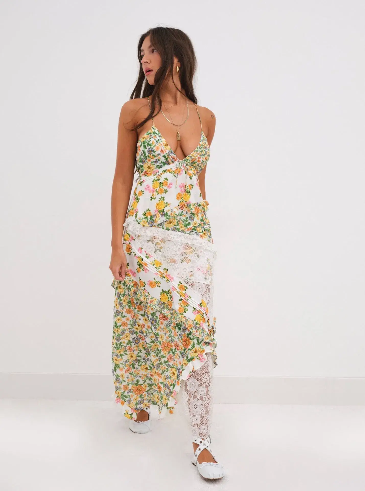 For Love of Lemons Rosalyn Maxi Dress Floral Size XS / AU 6 - Image 1