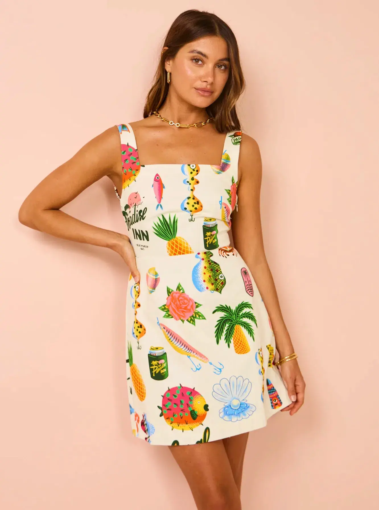 Alemais Samaki Mini Dress Multi Size 14 - Image 1