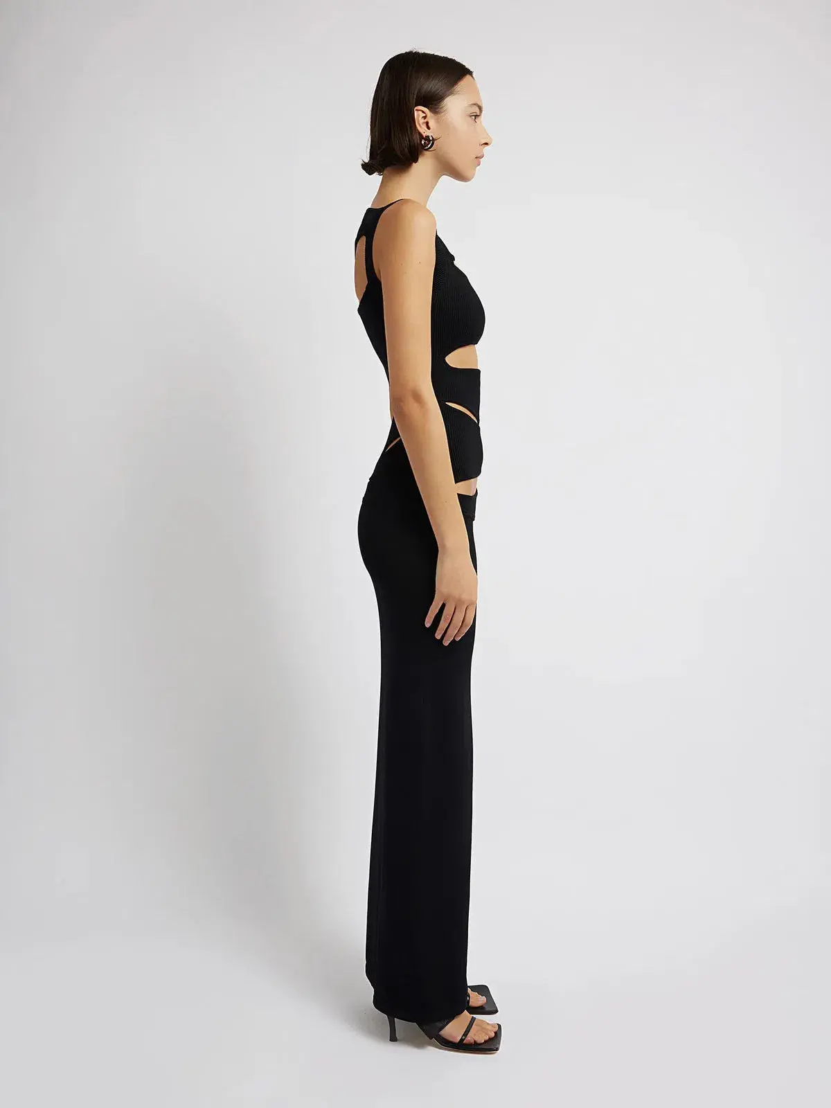 Christopher Esber Knitted Slashed Dress Black Size XS / AU 6 - Image 2