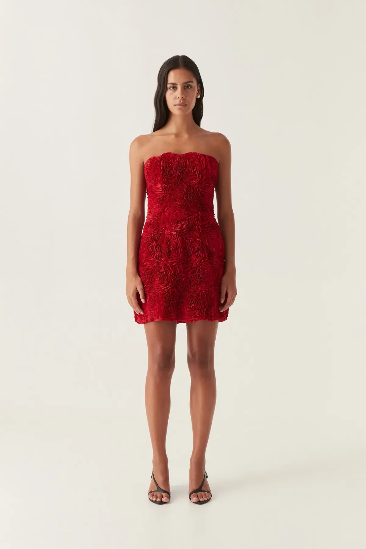 Aje Gazer Rosette Mini Dress Scarlet Red Size 8 - Image 1
