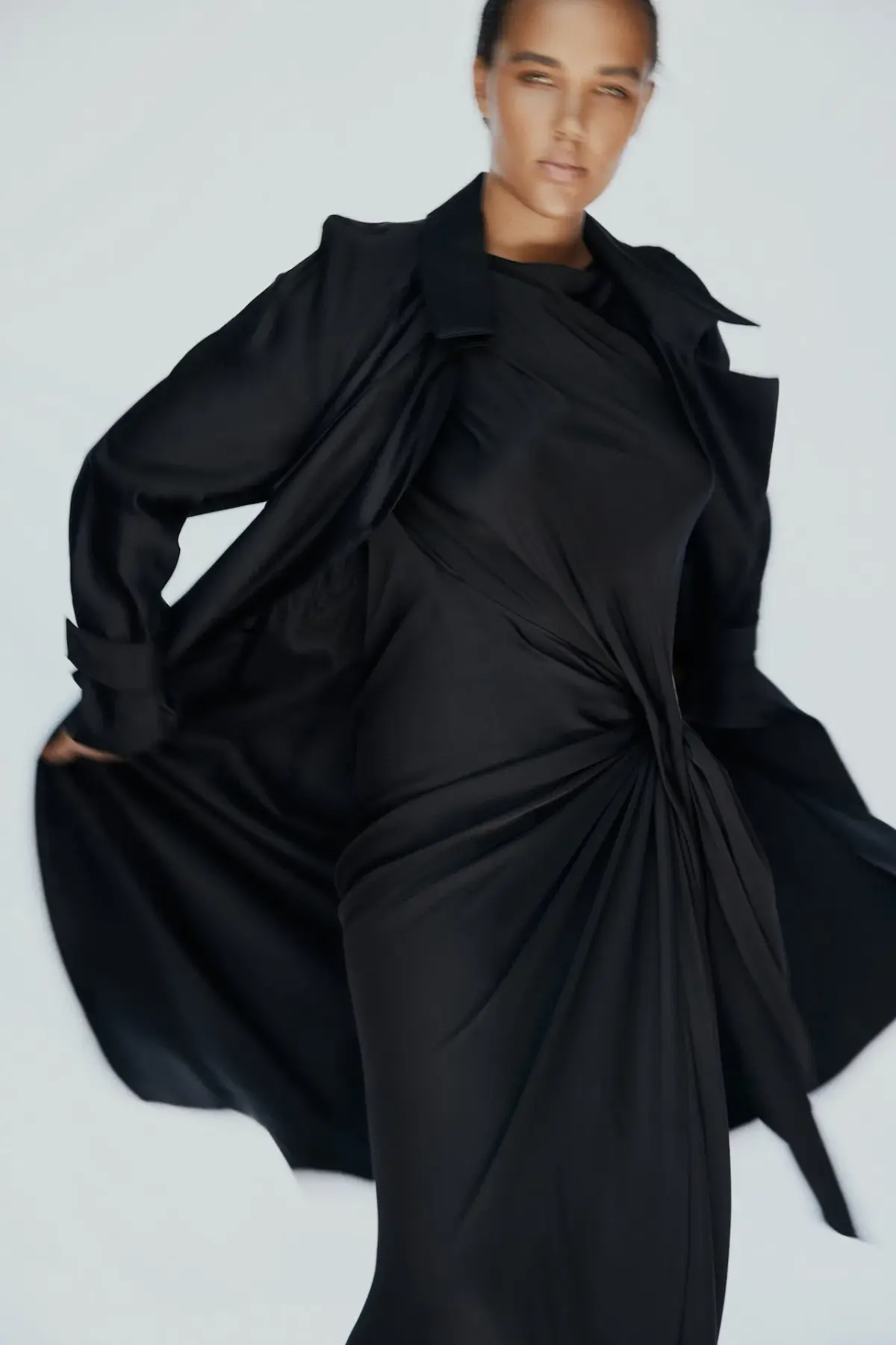 Bianca Spender Eva Satin Crepe Dress Black Size 16 - Image 3