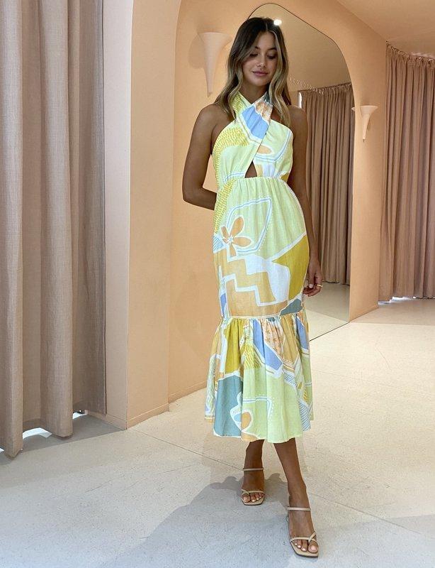 Steele Sia Dress Sunset Cabana Size Small - Image 1