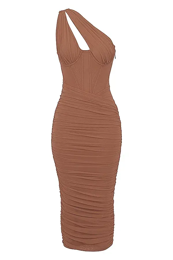 House of CB Valentina Dress in Brown Size 10 - Image 5