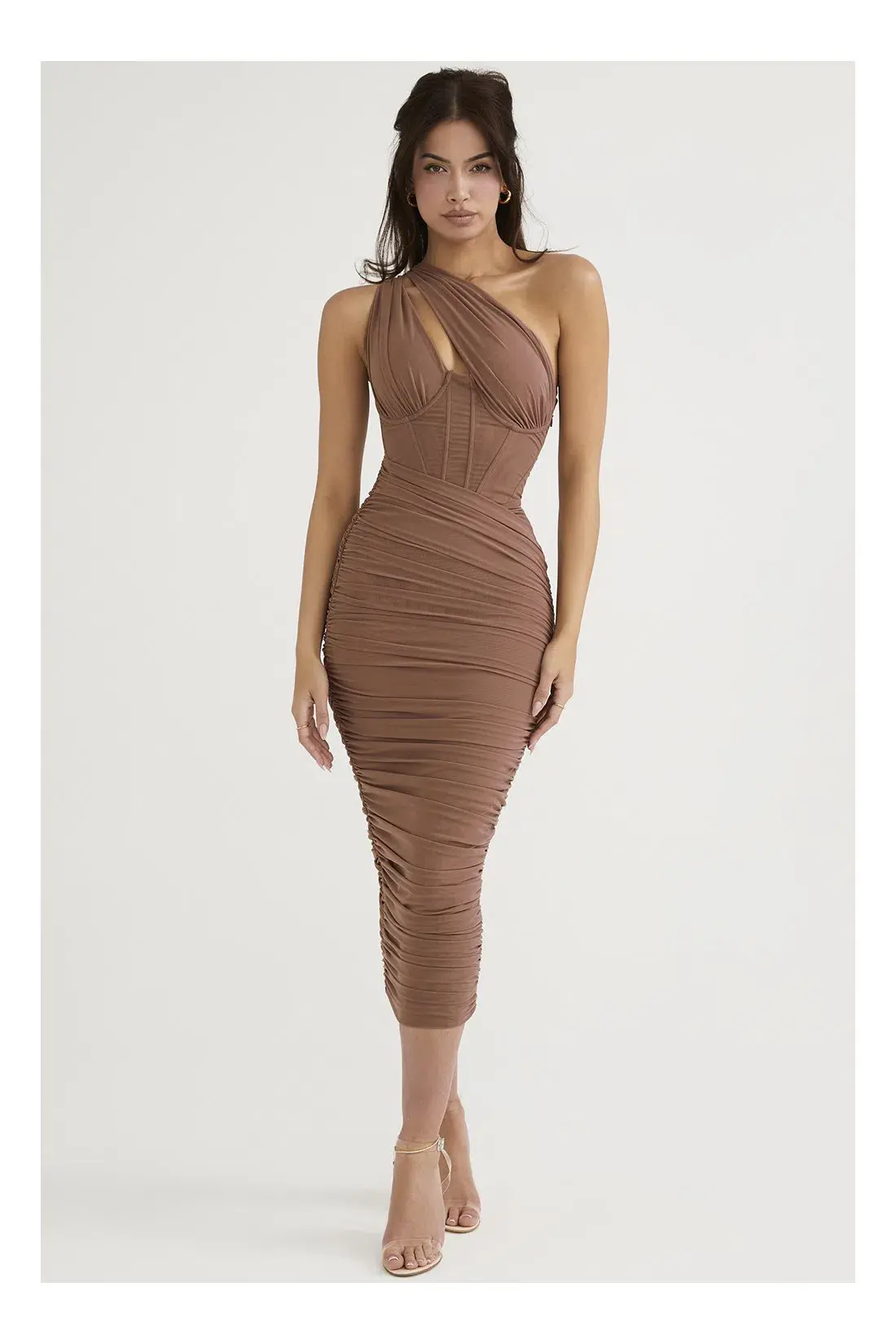 House of CB Valentina Dress in Brown Size 10 - Image 1