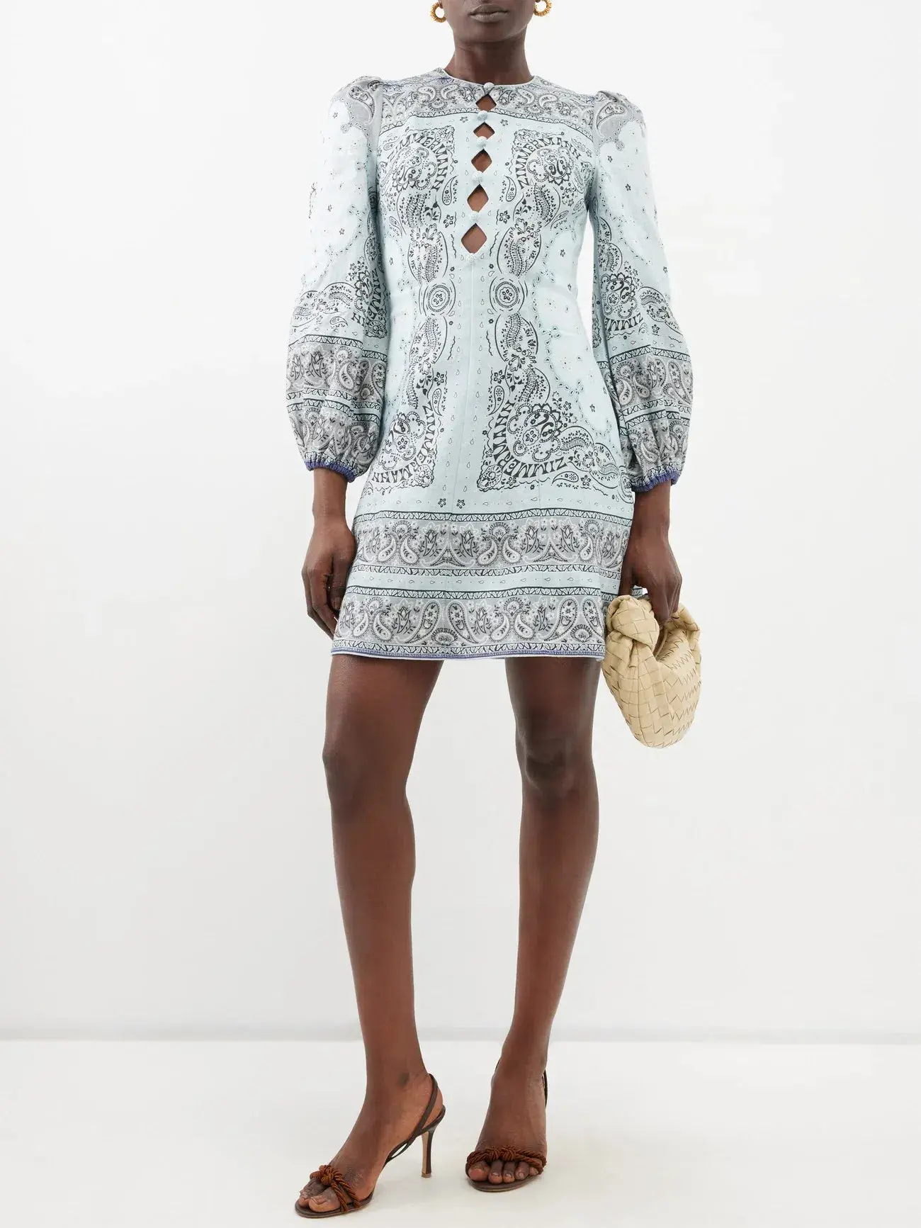 Zimmermann Matchmaker Keyhole Mini Dress Print Size 2 / AU 12 - Image 1
